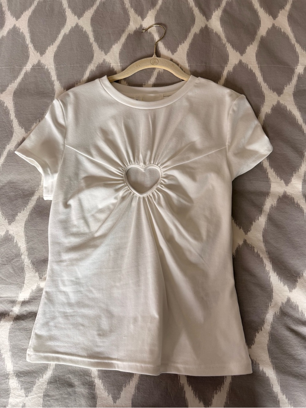White Heart Cutout Tee - Brand new with tags by Anthropologie
